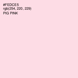 #FEDCE5 - Pig Pink Color Image